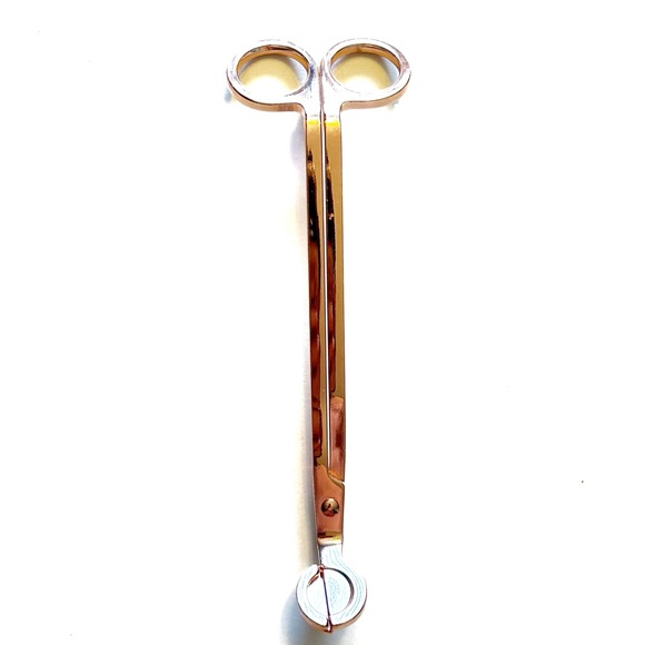 Rose Gold Candle Wick Trimmer Clipper Cutter Scissors Pink Shiny Durable Metal - Picture 11 of 11